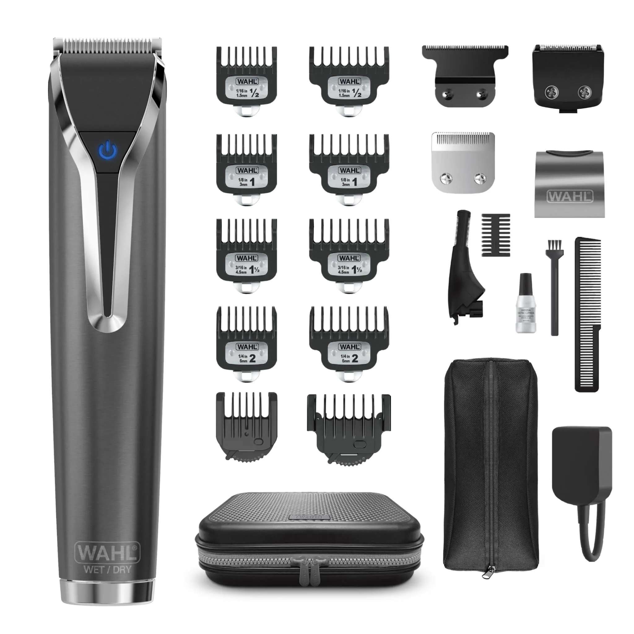 Wahl Waterproof Lithium-Ion Stainless Steel Grooming Kit (Slate)