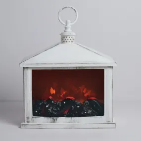 White - Fireplace Lantern Flameless