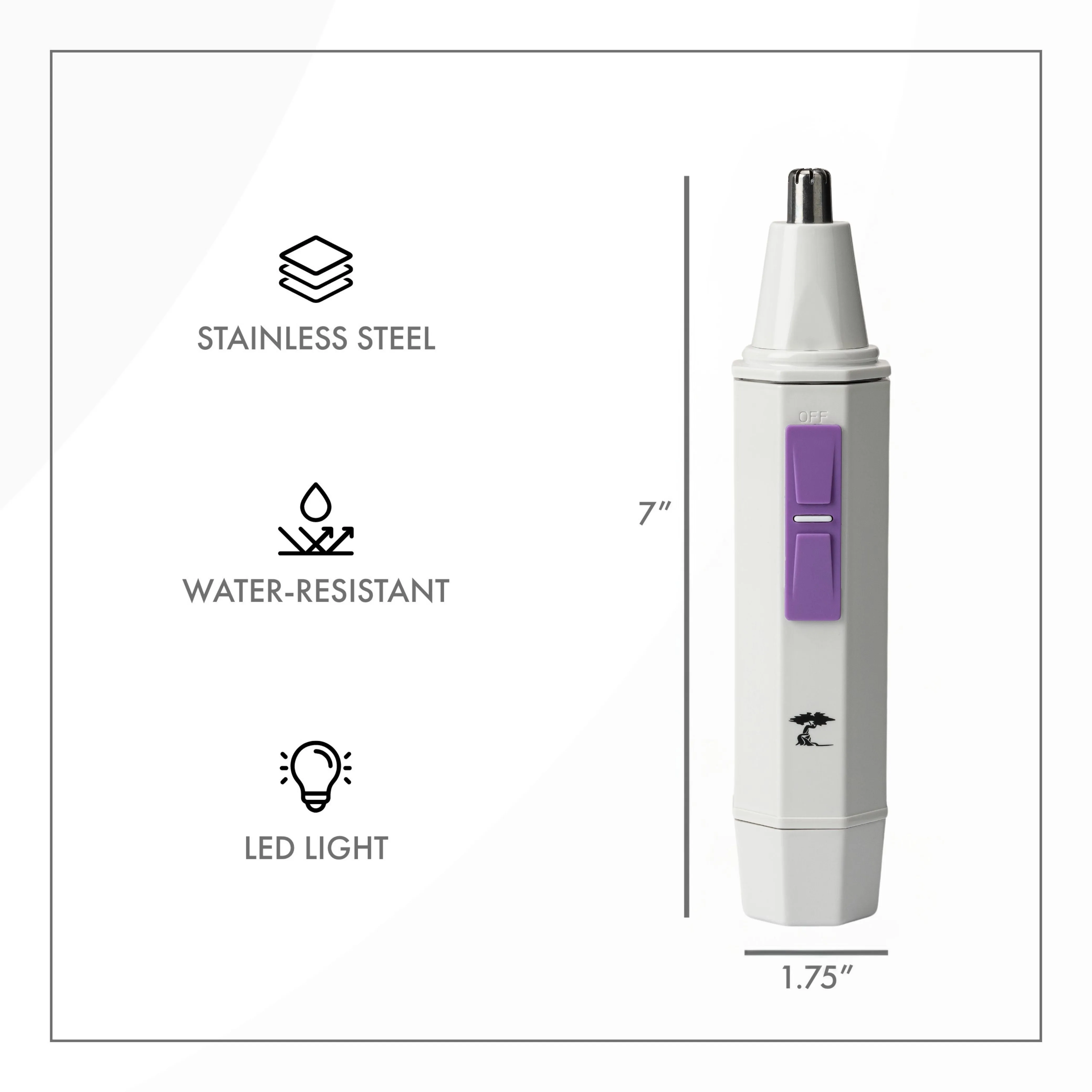 Womens Nose Hair Trimmer with LED Light